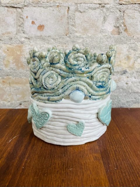Painted Clay Pot